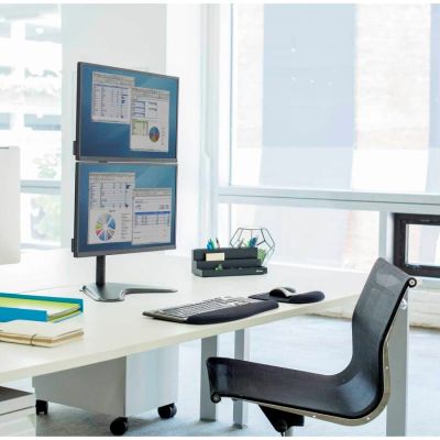7. Fellowes Ergonomia  wolnostojące ramię na 2 monitory - pionowe Seasa - dawne Professional Series™