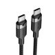 2. Kabel USB-C do USB-C Vention w oplocie 3A 480Mbps 60W PD 2m czarny