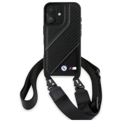 2. Etui BMW M Edition Carbon Stripe & Strap na iPhone 16 - czarne