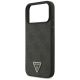 6. Etui Guess Leather 4G Triangle Strass MagSafe na iPhone 17 Pro Max / 18 Pro Max - czarne