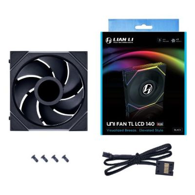 4. Bezprzewodowy wentylator Lian Li UNI FAN TL LCD, ARGB, PWM - 140mm