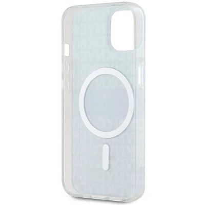7. Etui DKNY IML Mono & Stripe MagSafe na iPhone 15 / 14 / 13 - czarne