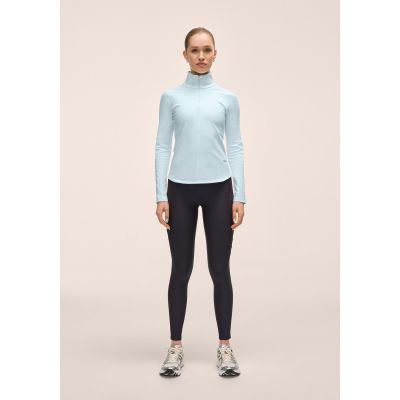 4. Koszulka damska CASALL Serene Half Zip Long Sleeve kolor niebieski