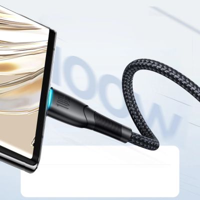 8. Kabel Joyroom Starry series SA32-AC6 100W USB-A / USB-C 1m - czarny