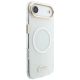 5. Etui Guess IML Gradient Script Metal MagSafe na iPhone Air - białe