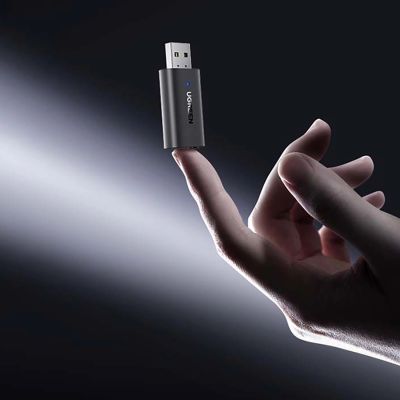 4. Ugreen transmiter nadajnik / odbiornik Bluetooth 5.1 bezprzewodowy adapter audio 3,5 mm mini jack czarny (CM523 60300)