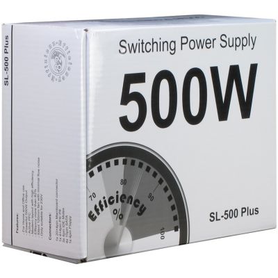 6. Inter-Tech SL-500 Plus moduł zasilaczy 500 W 20+4 pin ATX ATX Srebrny