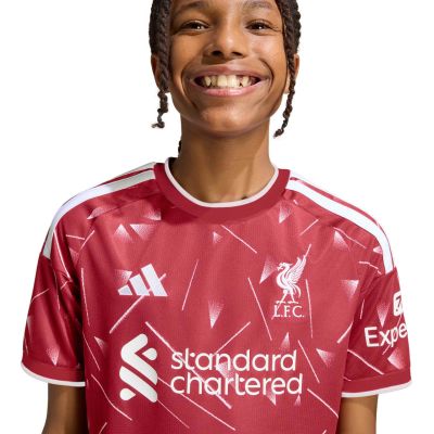 7. Koszulka dla dzieci adidas Liverpool FC 26/27 Home Jersey czerwona KB8255