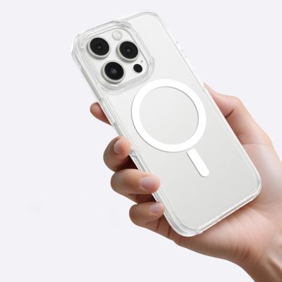 5. Etui silikonowe AMAZINGTHING Minimal Mag Case z pierścieniem magnetycznym do iPhone 16 Pro - przezroczyste