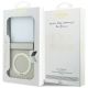 7. Etui Guess Magnetic Ring Stand Grained Classic Logo MagSafe na Samsung Galaxy Z Flip 8 - beżowe