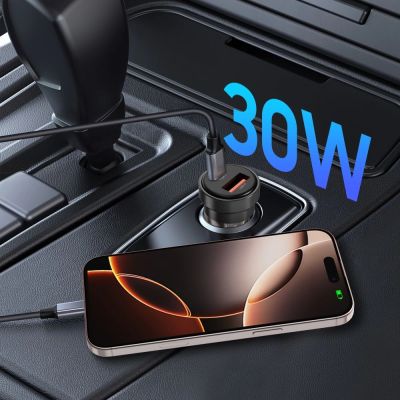5. Ładowarka samochodowa Tech-Protect CC03 30 W 2-porty USB-A / USB-C - czarna