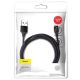 12. Baseus Yiven kabel przewód w materiałowym oplocie USB / Lightning 1,2M czarny (CALYW-01)
