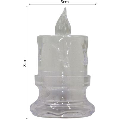 4. ŚWIECA DEKORACYJNA 5x8CM ZDOBIONA LED