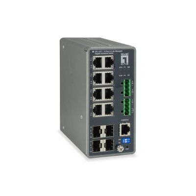 7. Przełącznik przemysłowy LevelOne 8xGE/4xSFP TURING zarządzany L3 1Gbps