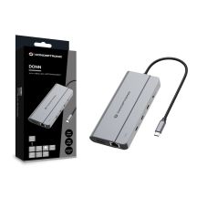 Conceptronic DONN34G stacja dokująca Przewodowa USB 3.2 Gen 2 (3.1 Gen 2) Type-C Szary