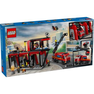 12. LEGO City 60414 Remiza strażacka z wozem strażackim