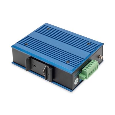 2. Przemysłowy switch 4x 1000Base-TX PoE 120W + 1x 1000Base-FX (bez modułu) DIN rozszerzony zakres temp