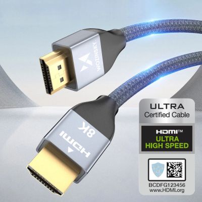 4. Wozinsky kabel HDMI 2.1 8K 60 Hz 48 Gbps / 4K 120 Hz / 2K 144 Hz 5 m srebrny (WHDMI-50)