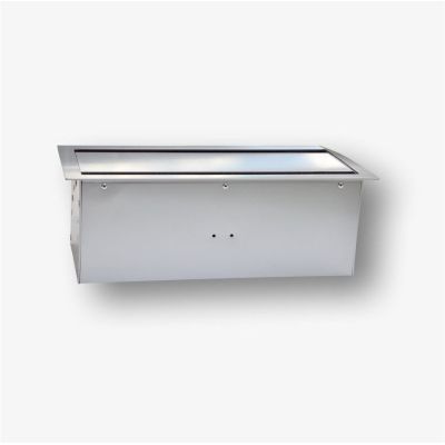 Box blatowy 8M - puszka blatowa do montażu gniazd standardu 22,5x45 mm ( 45x45 mm) uchylna dwustronnie, srebrny metalik