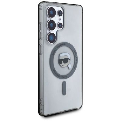 4. Etui Karl Lagerfeld Button Karl Head Printed Logo MagSafe Samsung Galaxy S25 Ultra czarny
