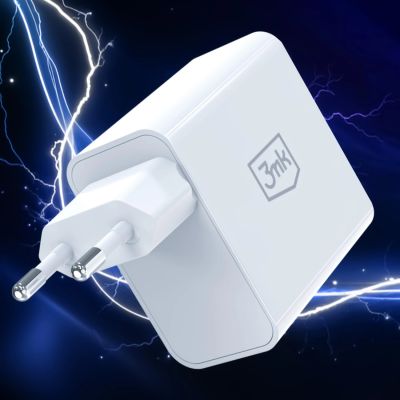 6. Ładowarka sieciowa 3mk FlowPower 45W 1A1C PD3.0 QC4+ - biała
