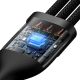 4. Baseus Flash Series II kabel USB - USB Typ C / Lightning / micro USB 100 W 1,2 m czarny (CASS030001)