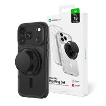 Etui AMAZINGTHING Titan Pro Pop Lens na iPhone 18 Pro Max z osłoną aparatu uchwytem i podstawką kompatybilne z MagSafe - czarne