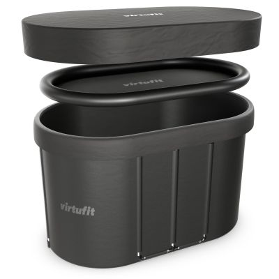 9. VIRTUFIT WANNA LODOWA OWALNA 500 LITRÓW ANTRACYT Z AKCESORIAMI