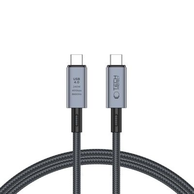 Kabel Tech-Protect UltraBoost Max USB-C 4.0 / USB-C 4.0 PD 240W 8K 40Gbps 1m - szary