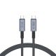 Kabel Tech-Protect UltraBoost Max USB-C 4.0 / USB-C 4.0 PD 240W 8K 40Gbps 1m - szary