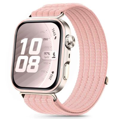 Pasek Tech-Protect Nylon an Huawei Watch Fit 3 / 4 / 4 Pro / 5 / 5 Pro - różowy