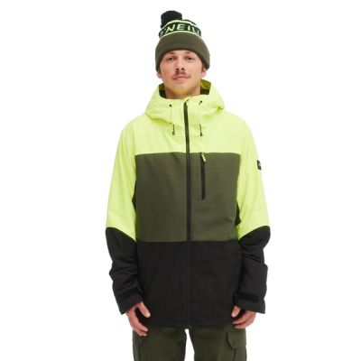 3. O'neill kurtka męska zimowa sportowa Carbonite snowboard narty 10K zielona czarna
