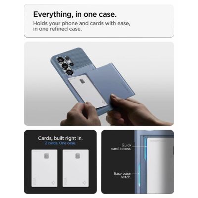 8. Etui Spigen Slim Armor CS na Samsung Galaxy S26 Ultra - niebieskie