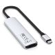 4. Satechi 4-w-1 USB-C Slim Multiport Adapter 4K - aluminiowy adapter do urządzeń mobilnych USB-C (USB-C, 4K HDMI, 2x USB-A) (silver)
