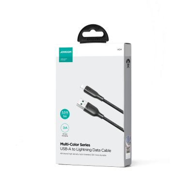 3. Kabel Joyroom Multi-Color Series S-A34 USB-A / Lightning 3A 1m - czarny