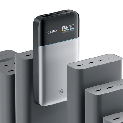 16. Powerbank Cuktech PB150S 100W 15000mAh - szary