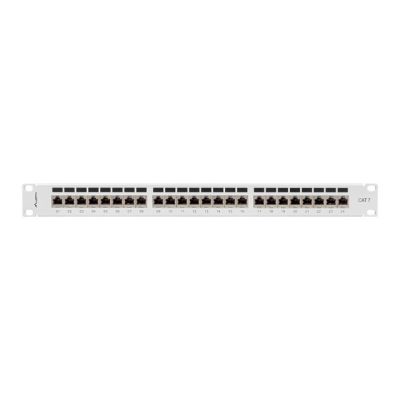 2. LANBERG PATCH PANEL 24 PORT 1U 19" KAT.7 FTP SZARY PPS7-1024-S