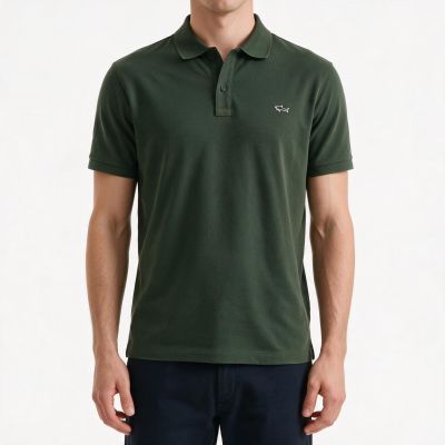 9. Koszulka polo męska Paul&Shark bawełniana oliwkowa 99311001-89 – klasyczna, sportowa elegancja