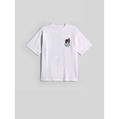 5. T-shirt regular z nadrukiem chłopięcy 4F 4FJKAW26TTSHM4457-10S