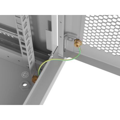 13. SZAFA INSTALACYJNA RACK WISZĄCA 19" 4U 600X450 SZARA DRZWI PERFOROWANE LANBERG (FLAT PACK)