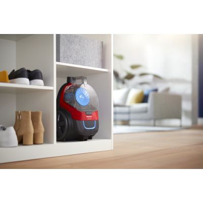 3. Odkurzacz bezworkowy Philips FC9330/09 (650W; kolor czarny, kolor czerwony)