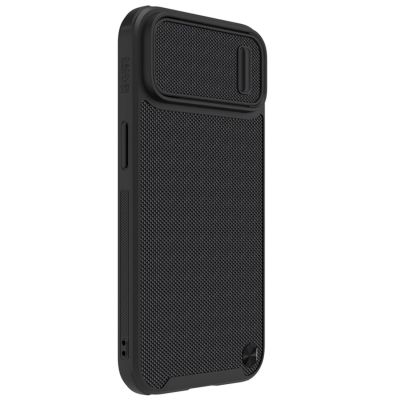 3. Nillkin Textured S Case etui iPhone 14 pancerny pokrowiec z osłoną na aparat czarny