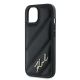 6. Etui Karl Lagerfeld Diagonal Quilted Script na iPhone 15 Plus / 14 Plus - czarne
