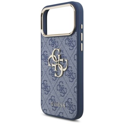 6. Etui Guess 4G Big 4G Classic Logo na iPhone 18 Pro Max / 17 Pro Max - niebiesko-złote