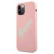 2. Etui Guess Silicone Vintage na iPhone 12 Pro Max - różowo-zielone