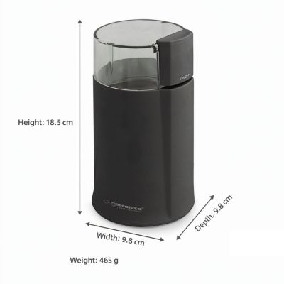 5. Młynek do kawy Esperanza Espresso EKC001K (160W; udarowy; kolor czarny)
