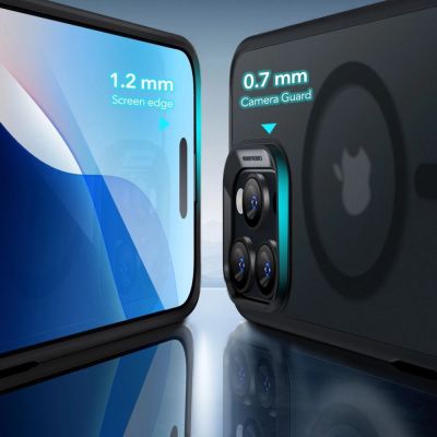 4. Zestaw etui ESR Classic Hybrid Halolock MagSafe + szkło hartowane na iPhone 16 Pro Max  - półprzezroczyste z czarną ramką