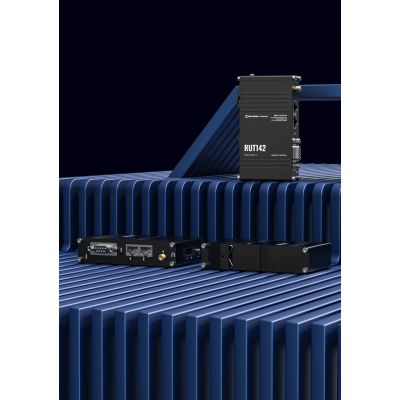 9. Teltonika Router przemysłowy RUT142 WiFi 4, RS232, 2x RJ45 100Mb/s, IP30