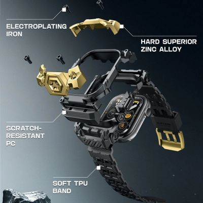 4. Etui Supcase Unicorn Beetle Ore na Apple Watch 10 / 11 (46 mm) - czarno-złote