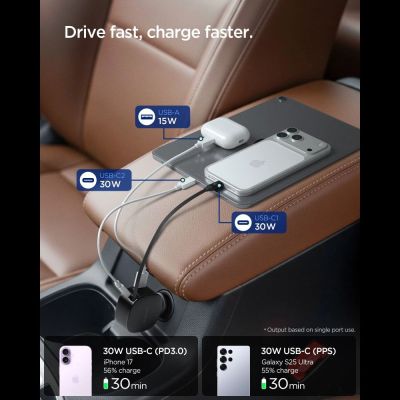 3. Ładowarka samochodowa Spigen EV603BT 60W - czarna